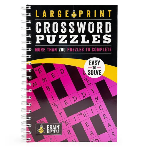 Large Print Crossword Puzzles Pink: More Than 200 Puzzles to Complete - Spiral