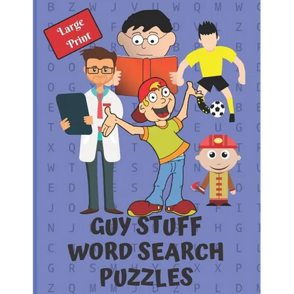 Guy Stuff Word Search Puzzle Book: Give your brain a workout with these 40 word search puzzles, 20 word scrambles and 20 sudokus as a bonus. Great gif - Paperback
