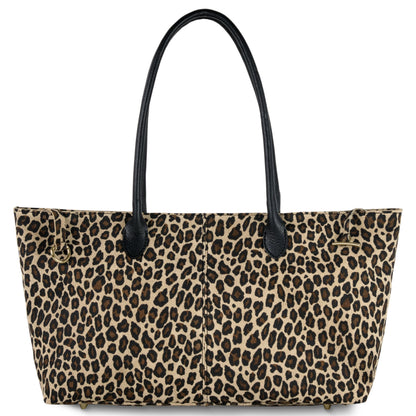 Italian Genuine Suede & Full-Grain Leather Tote Bag | Bologna