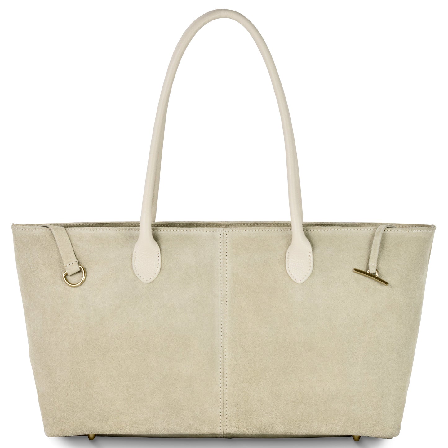 Italian Genuine Suede & Full-Grain Leather Tote Bag | Bologna