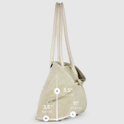 Italian Genuine Suede & Full-Grain Leather Tote Bag | Bologna
