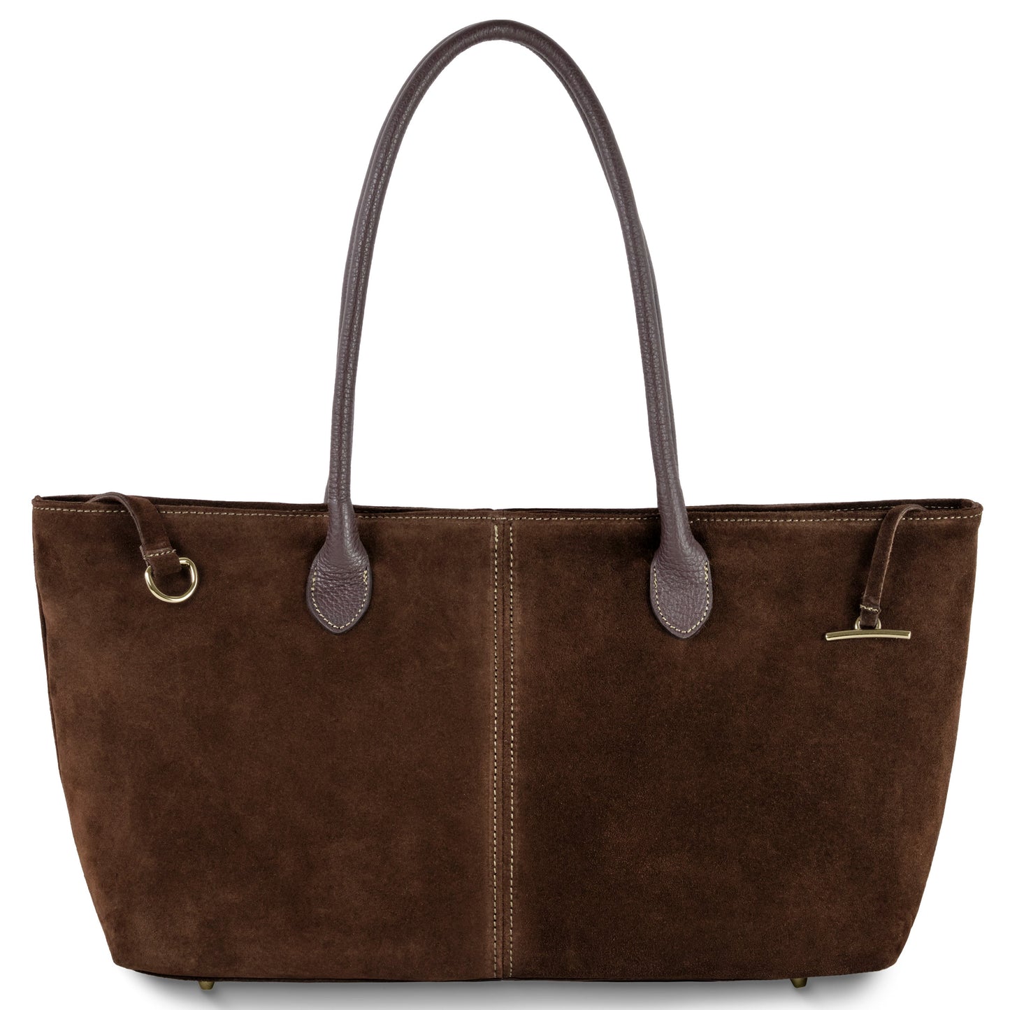 Italian Genuine Suede & Full-Grain Leather Tote Bag | Bologna
