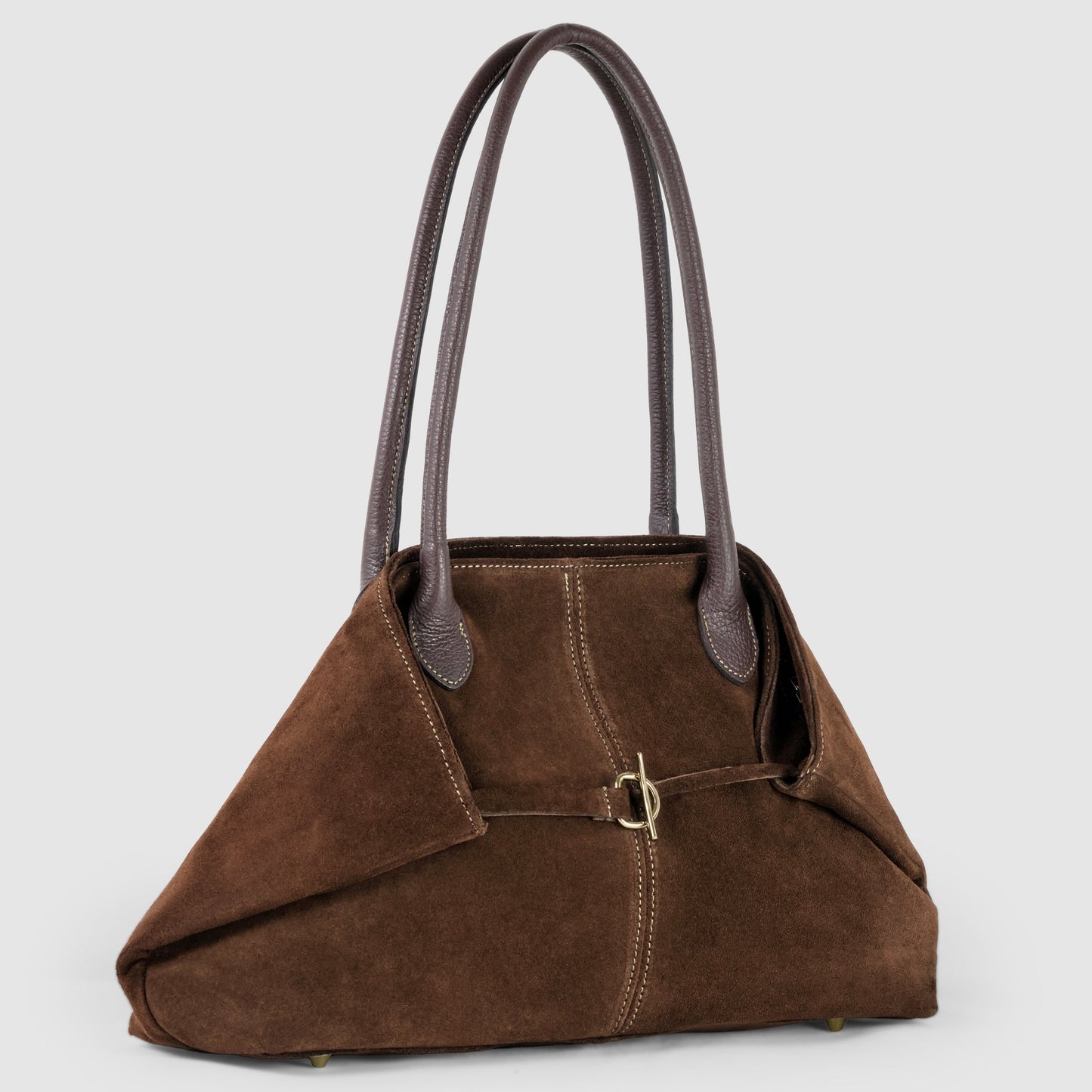 Italian Genuine Suede & Full-Grain Leather Tote Bag | Bologna