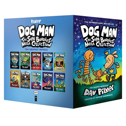 Boxed - Dog Man: The Supa Buddies Mega Collection: From the Creator of Captain Underpants (Dog Man #1-10 Box Set) - Hardcover