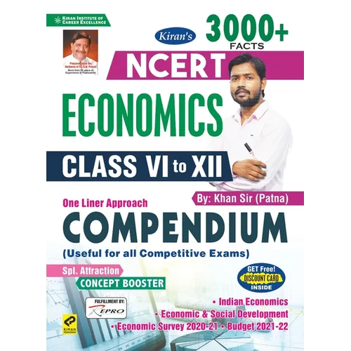 NCERT Class VI-XII Economics (E) One liner Approach Compendium (By Khan Sir) - Paperback