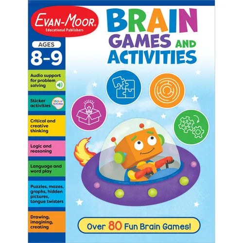 Brain Games and Activities, Ages 8-9 - Paperback