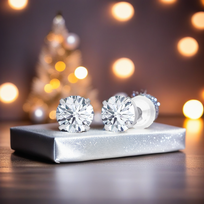 1.00 CTW AGI Certified Lab-Grown Diamond Stud Earrings in 14K Gold – E Color VS Clarity