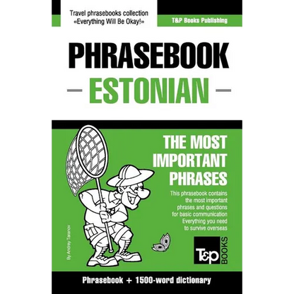 English-Estonian phrasebook & 1500-word dictionary - Paperback
