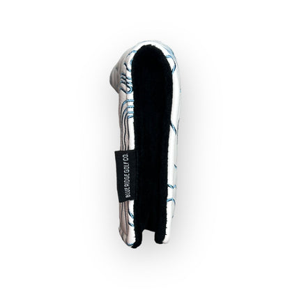 Topographic Edition - Pure White / Embroidered Carolina Blue