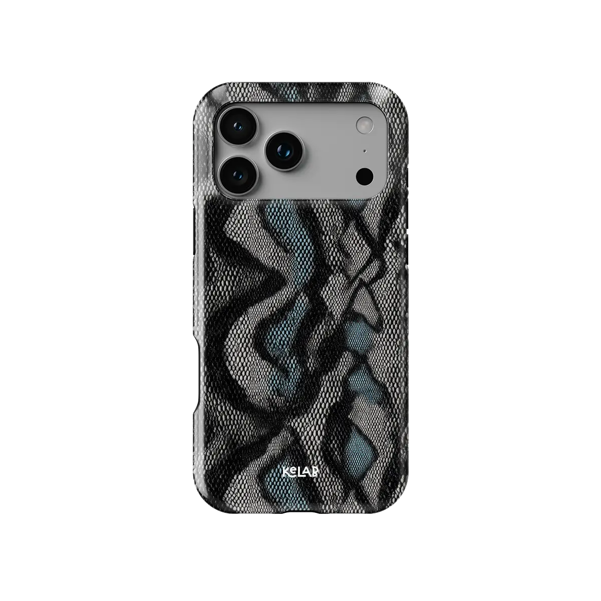Viper Mesh | Teal Snake Print iPhone Case