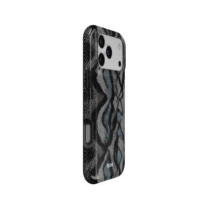 Viper Mesh | Teal Snake Print iPhone Case