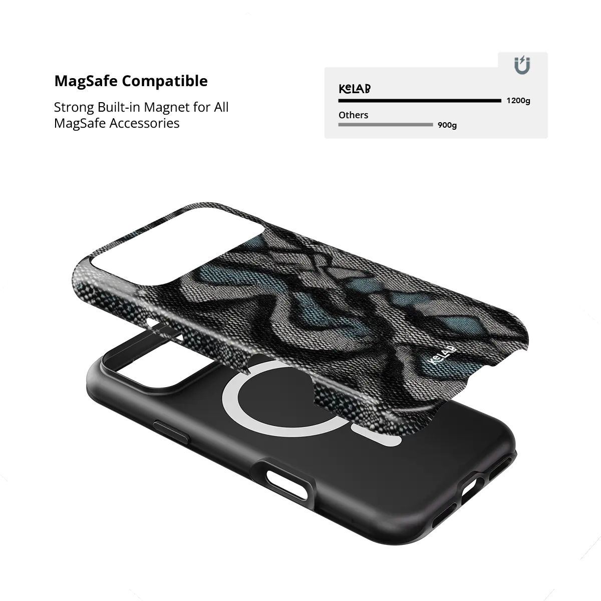 Viper Mesh | Teal Snake Print iPhone Case
