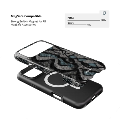 Viper Mesh | Teal Snake Print iPhone Case