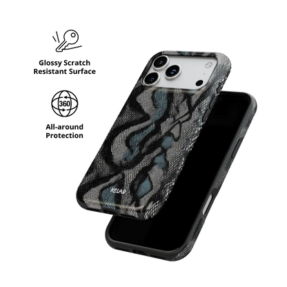 Viper Mesh | Teal Snake Print iPhone Case