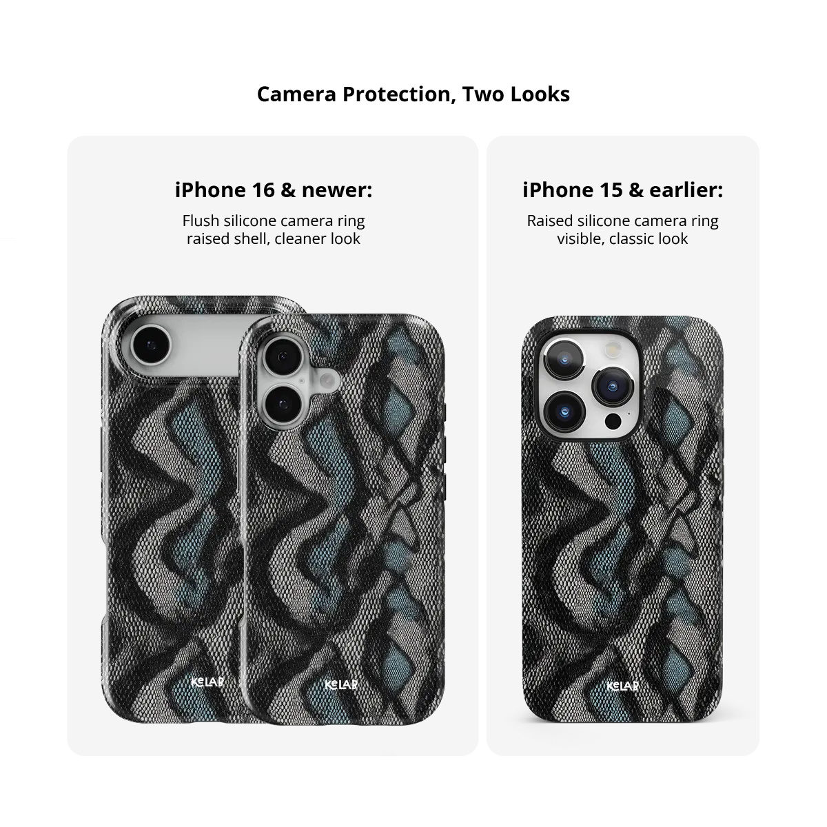 Viper Mesh | Teal Snake Print iPhone Case