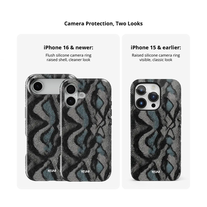Viper Mesh | Teal Snake Print iPhone Case