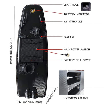 TTR High-Speed Electric Motorized ABS Water Jet Surfboard (SAK21463)