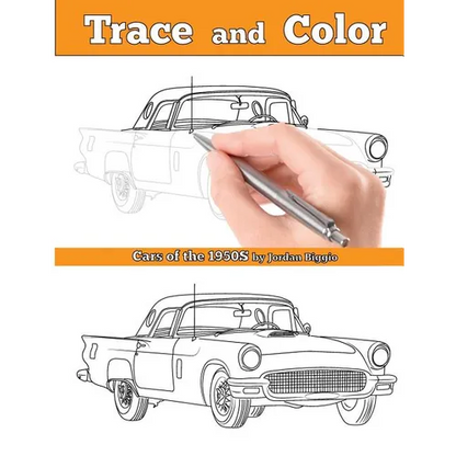 Trace and Color: Cars of the 1950s: Adult Coloring Book - Paperback