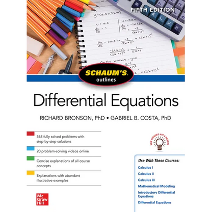 Schaum's Outline of Differential Equations, Fifth Edition - Paperback