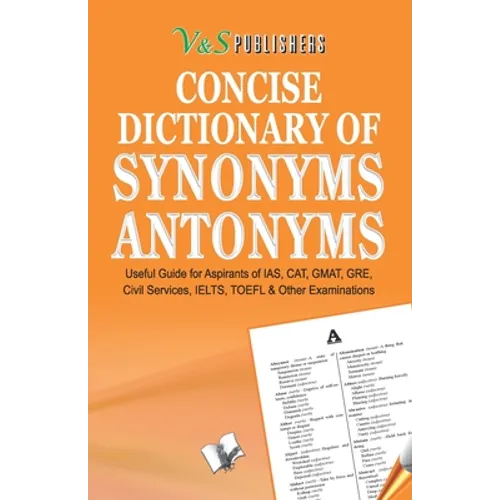 Concise Dictionary Of Synonyms Antonyms - Paperback