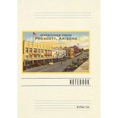 Vintage Lined Notebook Greetings from Prescott - Paperback