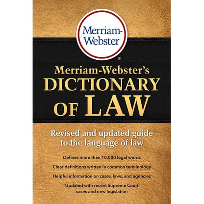 Merriam-Webster's Dictionary of Law - Paperback