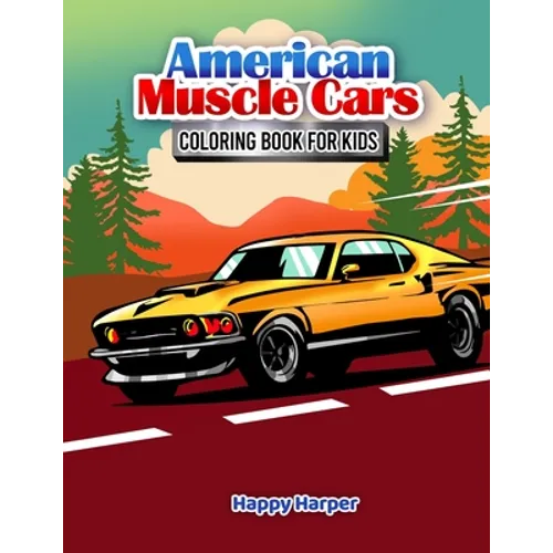 Muscle Cars Coloring Book - Paperback