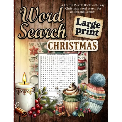 Christmas Word Search Large Print: Easy Holiday Word Searches for Adults and Seniors Large Print Christmas Fun for All Ages! - Paperback