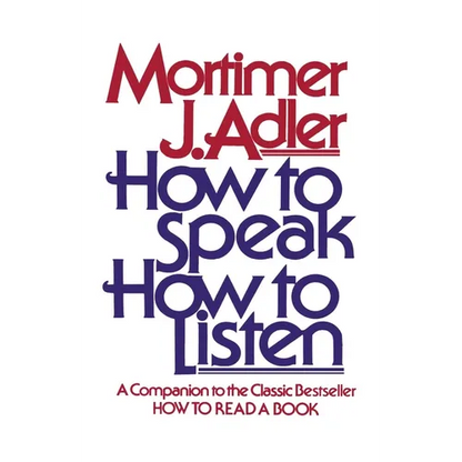 How to Speak How to Listen - Paperback