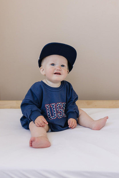 USA Sweatshirt Romper