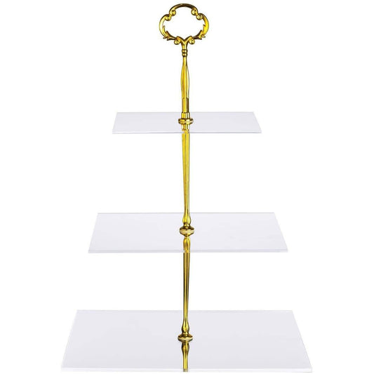 Utenlid 3-Tier Square Stacked Party Cupcake Stand