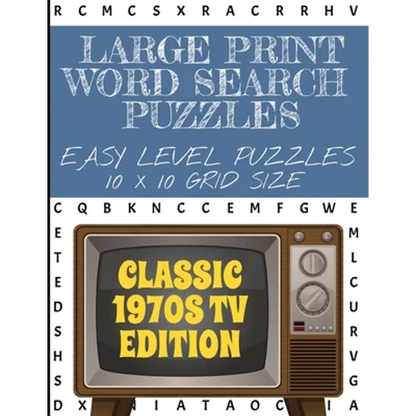 Large Print Word Search Puzzles Easy Level Puzzles 10 X 10 Grid Size: Classic 1970s Television shows edition - Easier than our 20 and 25 grid puzzles- - Paperback