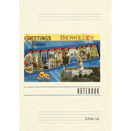 Vintage Lined Notebook Greetings from Berkeley, California - Paperback