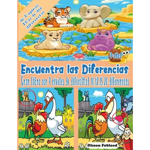 Encuentra las Diferencias: Mi Gran Libro de las Diferencias, Busca y Encuentra Libros Niños 5 años, Pasatiempos niños 6 años, libro con 10,12,15,20 di - Paperback