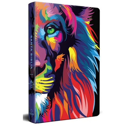 Biblia Rvr 1960 Letra Grande, Tamaño Manual, Tapa Dura León de Juda Arcoíris / Spanish Bible Rvr 1960 Handy Size Large Print Hardcover Rainbow Lion of - Hardcover