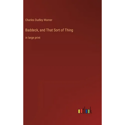 Baddeck, and That Sort of Thing: in large print - Hardcover