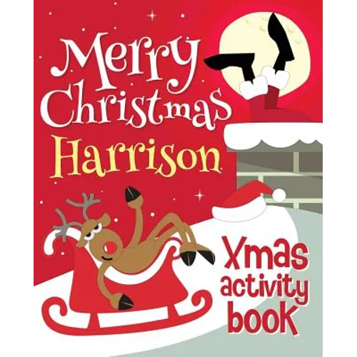 Merry Christmas Harrison - Xmas Activity Book: (Personalized Children's Activity Book) - Paperback