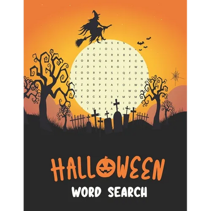 Halloween Word Search: Large Print Spooky Word Search Puzzle Book For Adults and Kids - Paperback