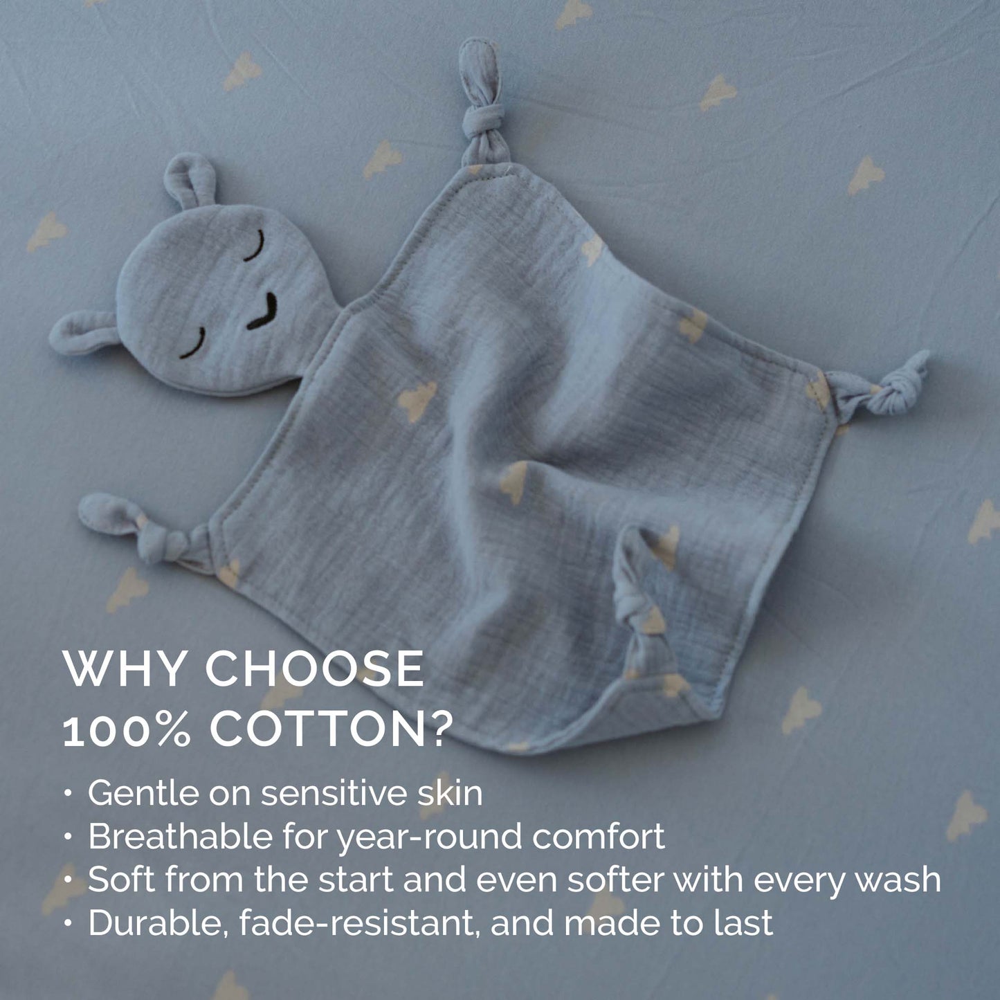 100% Muslin Lovey - Alpaca