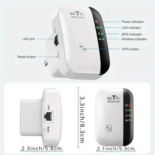 WiFi Long Range Amplifier Extender Signal Booster Wireless Internet Repeater with Ethernet Port