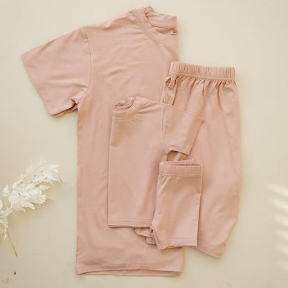 Women's Bamboo Tee & Bike Shorts - sold as separates