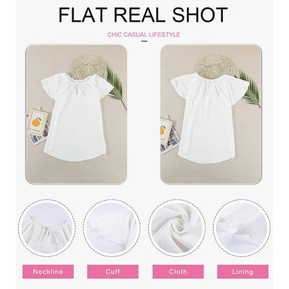 Women's Casual Boho V Neck Tops Drawstring T Shirt