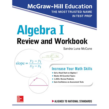 McGraw-Hill Education Algebra I Review and Workbook - Paperback