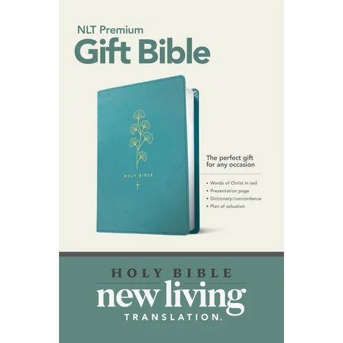 Premium Gift Bible NLT (Red Letter, Leatherlike, Teal) - Imitation Leather