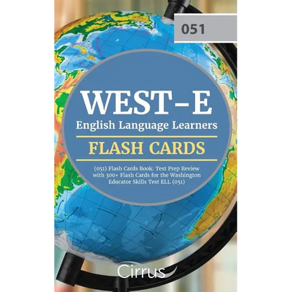 WEST-E English Language Learners (051) Flash Cards Book: Test Prep Review with 300+ Flashcards for the Washington Educator Skills Test ELL (051) Exam - Paperback