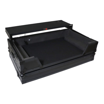 ProX XS-XDJAZWLTBLLED - ATA Flight Case For Pioneer XDJ-AZ DJ Controller with Laptop Shelf 1U Rack Space, Wheels, and LED - Black