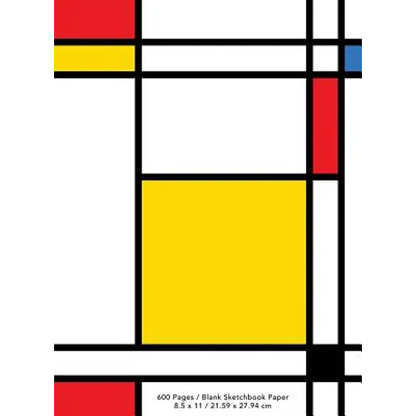The World's Largest Sketchbook: Neoplasticism Abstract Art Draw, Doodle, or Sketch - Hardcover