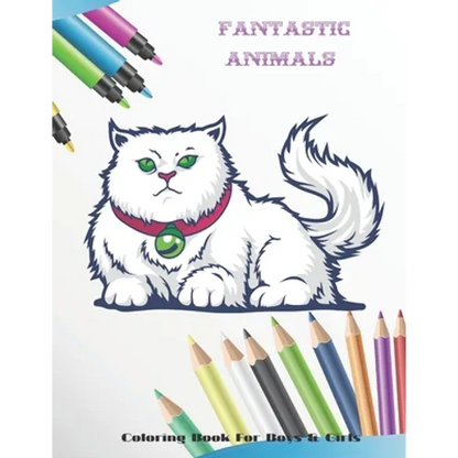 Fantastic Animals - Coloring Book For Boys & Girls - Paperback