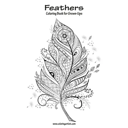 Feathers Coloring Book for Grown-Ups 1 - Paperback