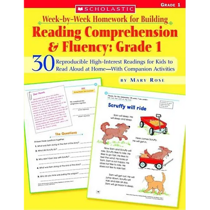 Week-By-Week Homework for Building Reading Comprehension and Fluency: Grade 1 - Paperback